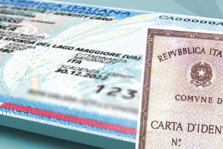 Carta d'identità cartacea